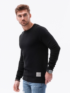 Ombre Edoti - Heren Sweater - Zwart - Klassiek - Ronde Hals