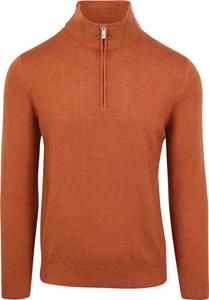 Sweater R2 Amsterdam R2 Half Zip Trui Merino Wol Brique