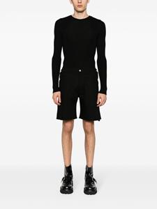 Courrèges Shorts met bandjes - Zwart