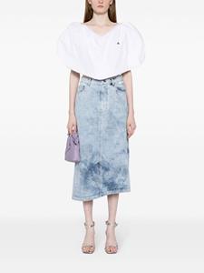 Kimhekim Midi-rok met acid wassing - Blauw