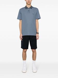 Brioni Poloshirt met geborduurd logo - Blauw