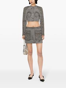 marineserre Marine Serre Mini-rok met camouflageprint - Grijs