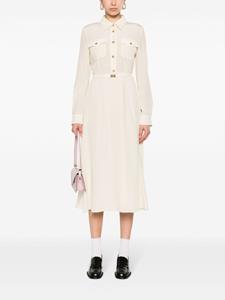 miumiu Miu Miu Midi-jurk van crêpe - Beige