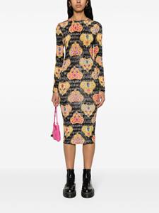 versacejeanscouture Versace Jeans Couture Couture midi-jurk - Zwart