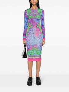 Versace Jeans Couture Animalier Couture midi dress - Blauw