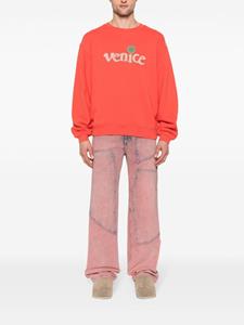 ERL Sweater met vospatch - Rood