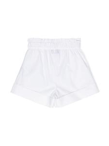 moschinokids Moschino Kids Popeline shorts met teddybeerprint - Wit