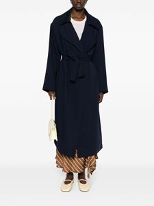 P.A.R.O.S.H. tied long coat - Blauw