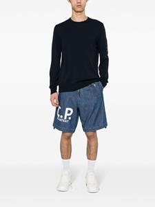 c.p.company C.P. Company Spijkershorts met logoprint - Blauw