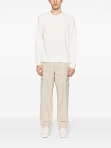 stoneisland Stone Island Broek met Compass-logopatch en wijde pijpen - Beige