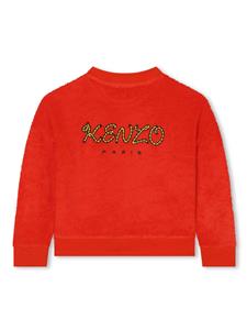 Kenzo Kids Badstof sweater met geborduurde tijger - Rood