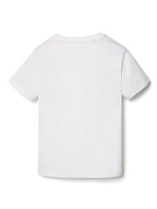 brunellocucinellikids Brunello Cucinelli Kids T-shirt met logoprint - Wit