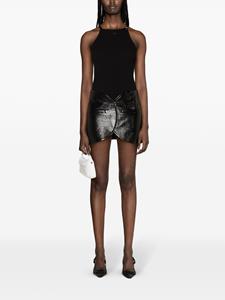Courrèges Ellipse vinyl mini-rok - Zwart