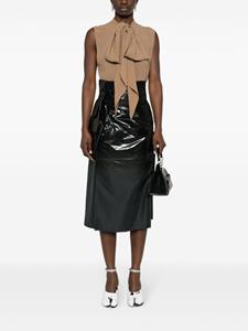 maisonmargiela Maison Margiela Gecoate midi-rok - Zwart