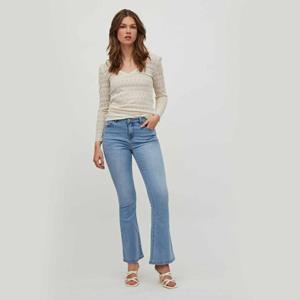 Vila Dames high-waisted high-waisted high-waisted flared cotton-blend jeans voor dames