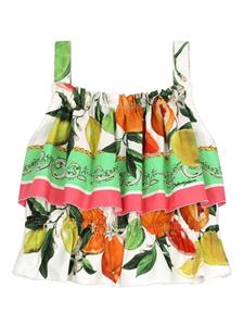dolce&gabbanakids Dolce & Gabbana Kids Top met print - Groen
