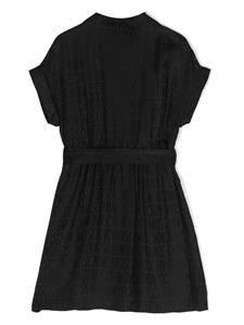 Moschino Kids Mini-jurk met logo jacquard - Zwart
