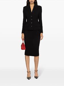 dolce&gabbana Dolce & Gabbana Midi-kokerrok van scheerwol - Zwart