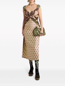 ETRO Rok met bloemenjacquard - Groen