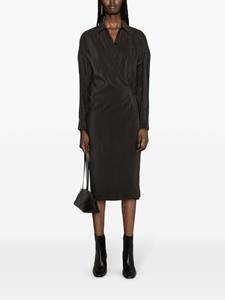 LEMAIRE Asymmetrische midi-blousejurk - Bruin
