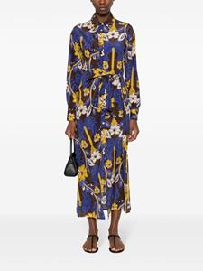 P.A.R.O.S.H. Gedrapeerde blousejurk - Blauw