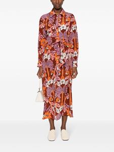 P.A.R.O.S.H. Blousejurk met bloemenprint - Oranje