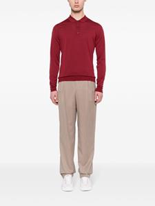 johnsmedley John Smedley Poloshirt met lange mouwen - Rood