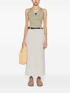 brunellocucinelli Brunello Cucinelli Twill maxi-rok - Beige