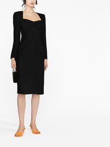rolandmouret Roland Mouret Midi-jurk met sweetheart hals - Zwart