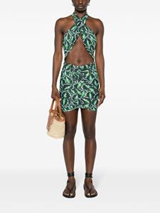 reinaolga Reina Olga Mini-jurk met palmprint - Zwart