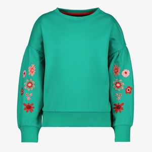 TwoDay meisjes sweater groen met bloemen