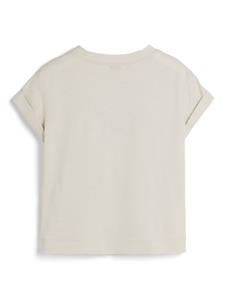 brunellocucinellikids Brunello Cucinelli Kids Katoenen T-shirt met tekst - Wit