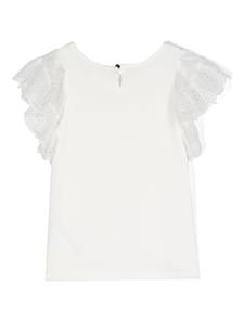 chloékids Chloé Kids T-shirt met ruches - Wit