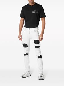 philippplein Philipp Plein Gerafelde slim-fit jeans - Wit