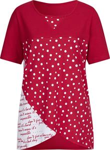 Your Look... for less! Dames Lang shirt rood/wit Größe