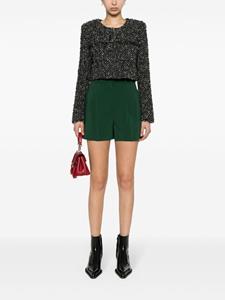 Patrizia Pepe mid-waist pleat-detail shorts - Groen