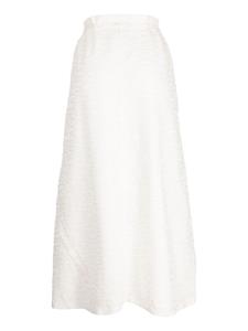 shiatzychen SHIATZY CHEN Kokerrok met jacquard en vlakken - Wit