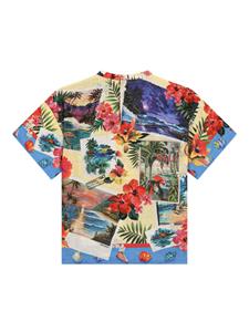 Dolce & Gabbana Kids Katoenen T-shirt met print - Blauw