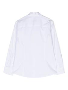 paolopecorakids Paolo Pecora Kids Popeline shirt met wingtip kraag - Wit