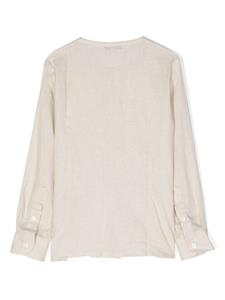 paolopecorakids Paolo Pecora Kids Kraagloos shirt - Beige