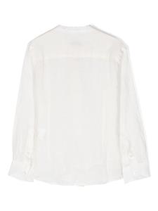 paolopecorakids Paolo Pecora Kids Semi-doorzichtig button-up shirt - Wit