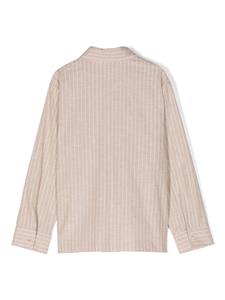 paolopecorakids Paolo Pecora Kids Gestreept shirt - Beige