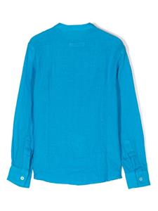 paolopecorakids Paolo Pecora Kids Shirt met bandkraag - Blauw