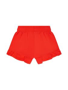 moschinokids Moschino Kids Katoenen shorts met logoprint - Rood