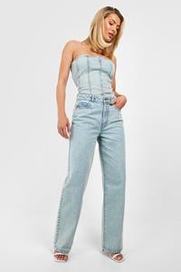 Boohoo Basics Boyfriend Jeans, Bleach Wash