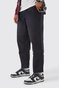 Boohoo Skater Chino Broek Met Elastische Taille, Black