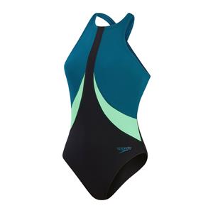 Speedo ECO+ Colourblock Highneck Crossback Badpak Dames