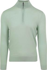 Suitable Merino Half Zip Trui Groen