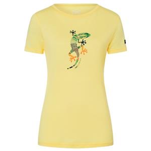 SUPER.NATURAL T-Shirt für Damen, Merino EL GECKO Tier Motiv, Reise, bunt
