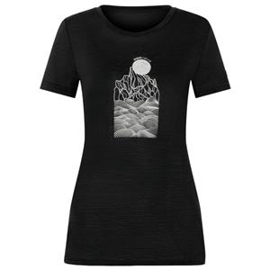 SUPER.NATURAL T-Shirt für Damen, Merino PREIKESTOLEN CLIFFS Berg Motiv, casual